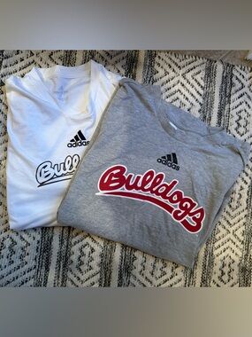 Fresno State Football Adidas Gray & White Bulldogs Logo Tee